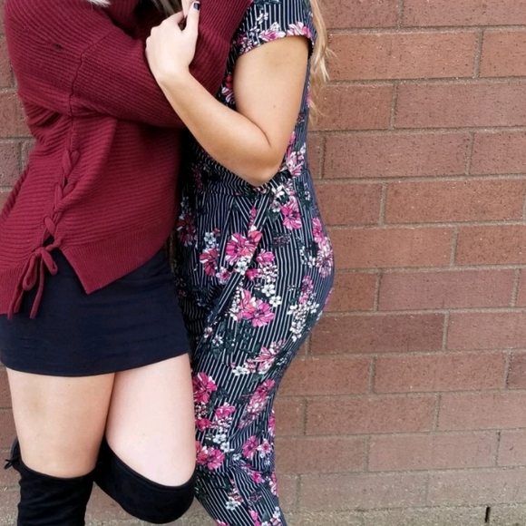 Floral Stripe Jumpsuit - Picture 4 of 4